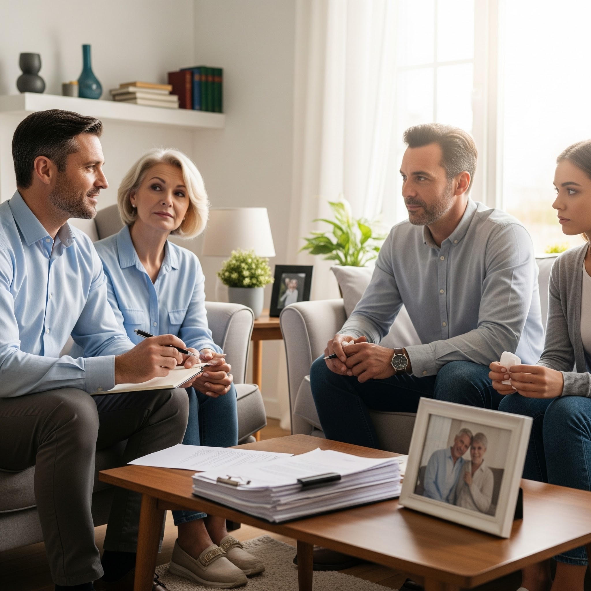 People talking about inheriting a house